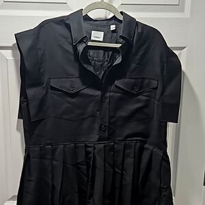 Burberry Pleated Mohair & wool Shirt dress size medium